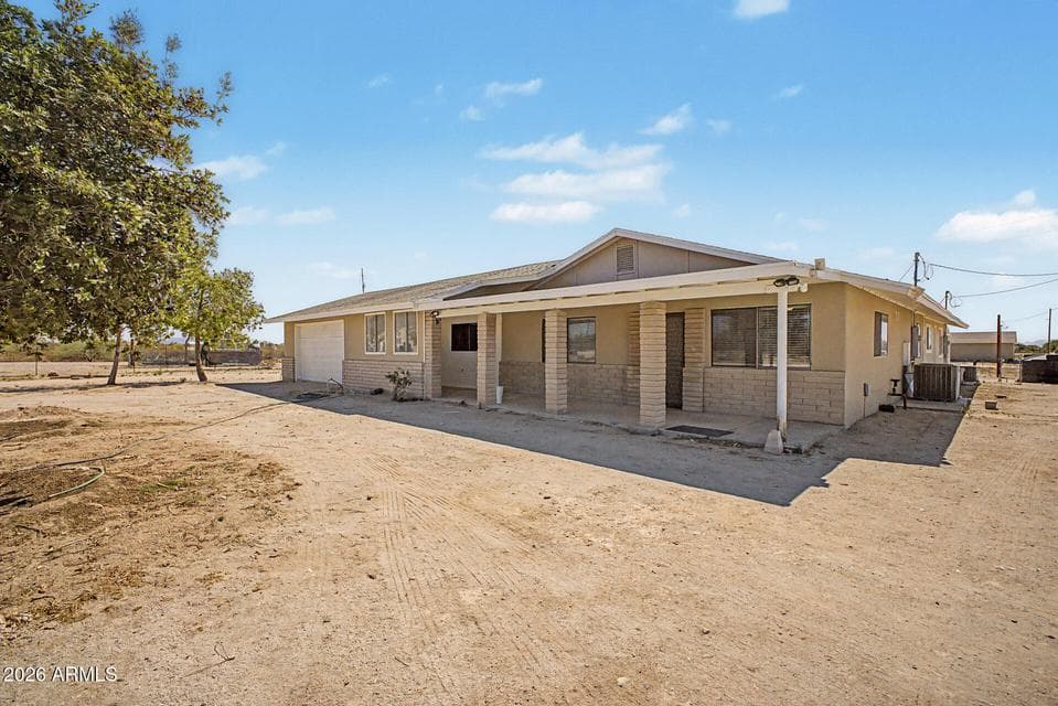 covered porch on east side of house