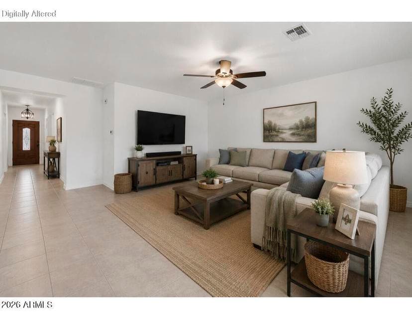 AI enhanced to show possibility for the family room.