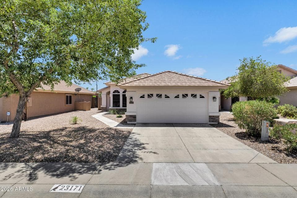 The exterior of this home was recently painted
