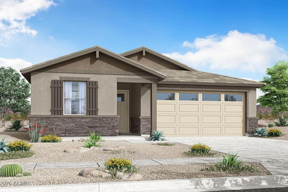 Rendering. Actual home color may vary.