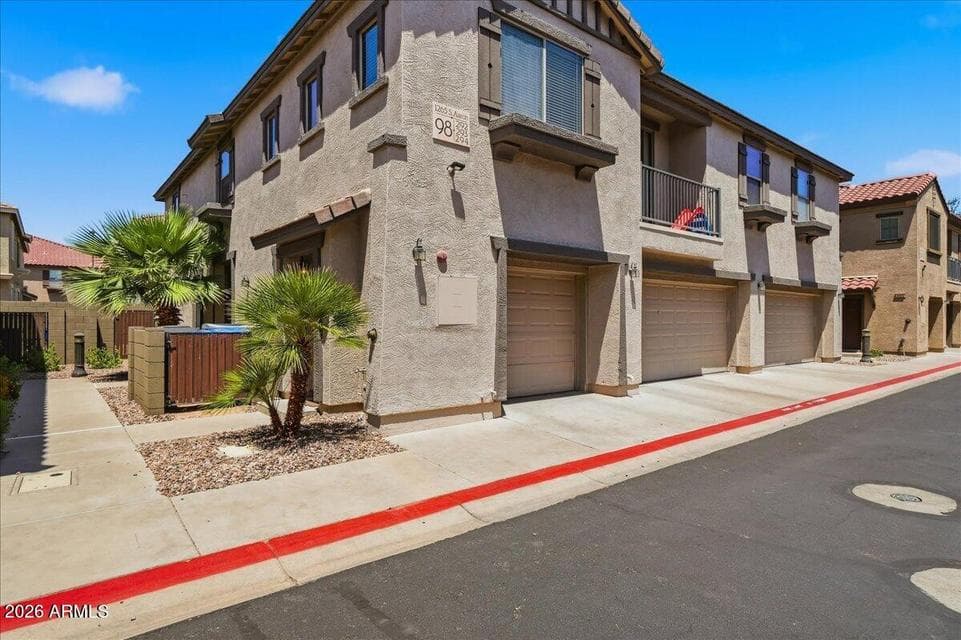 End unit with attached garage