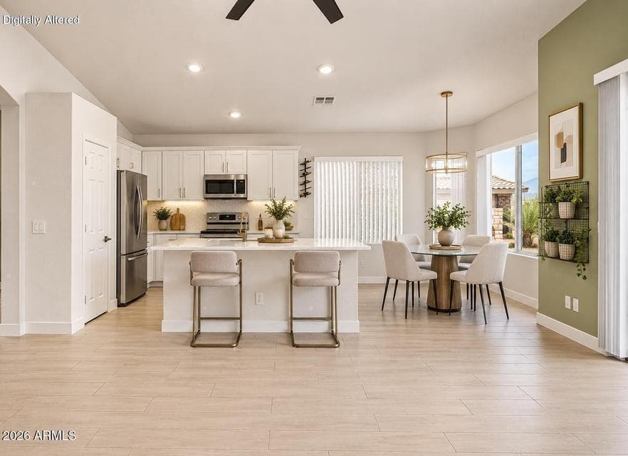 Remodeled Kitchen (digitally staged)