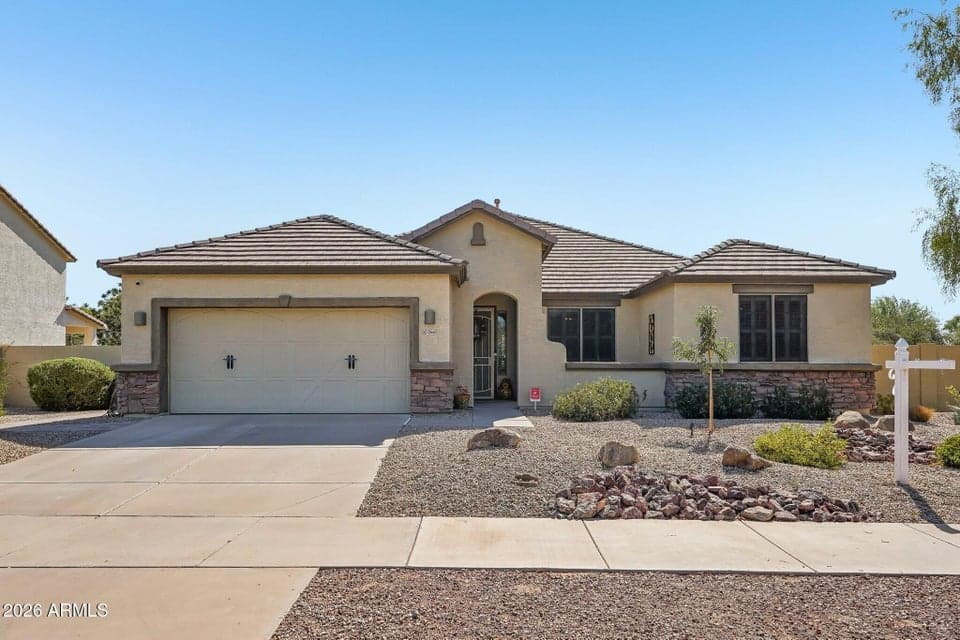 Formal Model Home with Stone Elevation