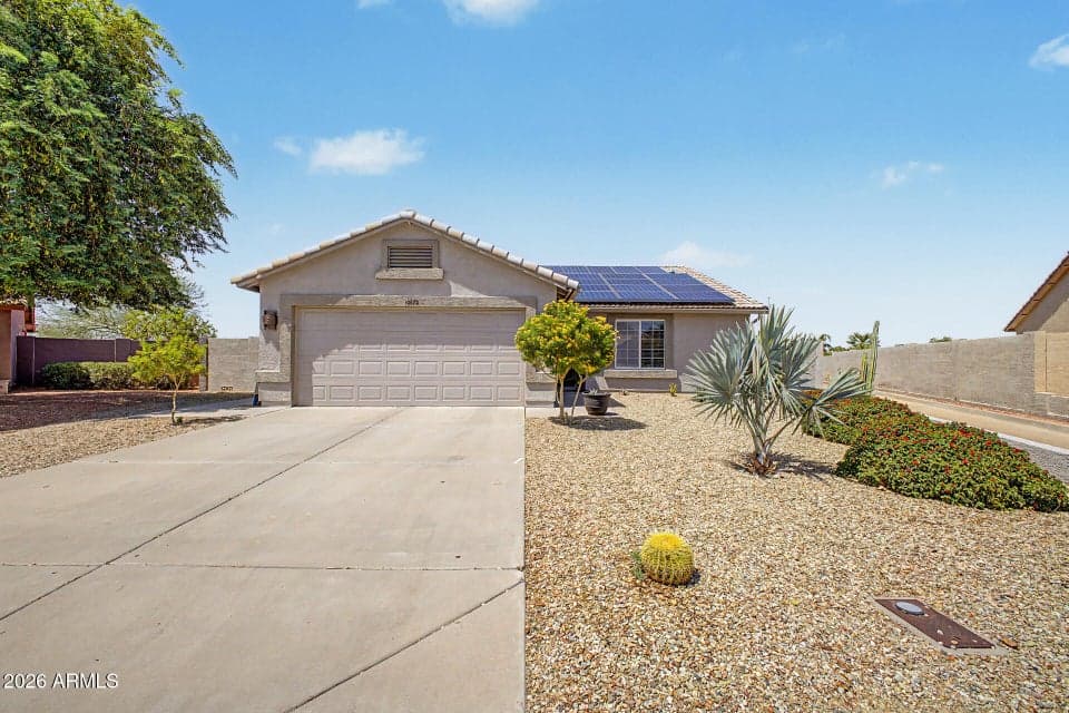 Welcome to 10672 W Ross Ave in Peoria's Ventana Lakes 55+ community. This updated single-level home pairs polished curb appeal with an oversized 13,730 sq ft lot and extensive improvements inside and out.