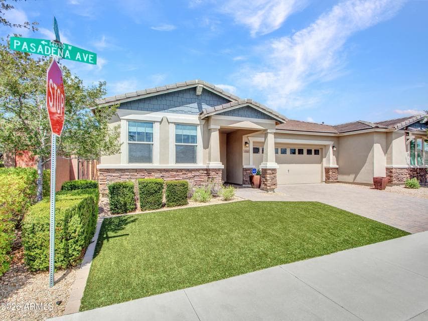 Welcome home! Picture coming home every day to this stunning former Mattamy model, where designer architectural details and pristine desert greenery create an unforgettable first impression.