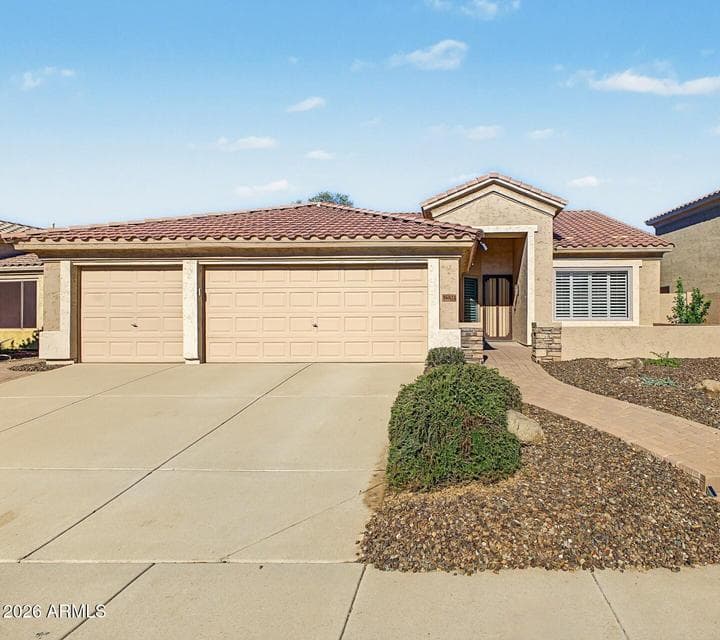 Great one story with 3 car garage. Makes up for no basement needed for storage.