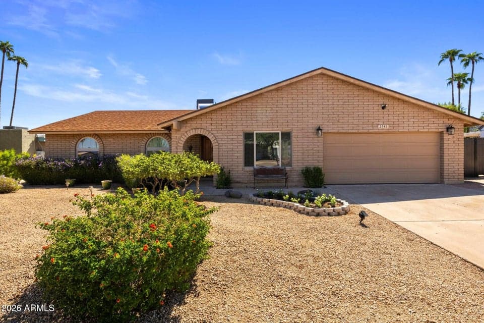 Featuring a 2 car garage and a private pool on a 10,074 sq ft lot.