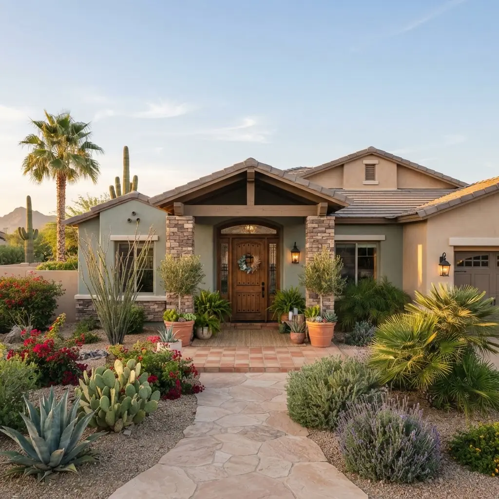 New homes in an Arizona neighborhood