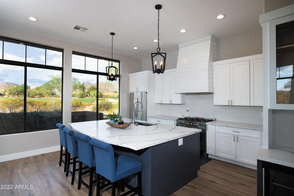 Beautifully & newly remodeled kitchen gourmet appliances & bar never used!!!