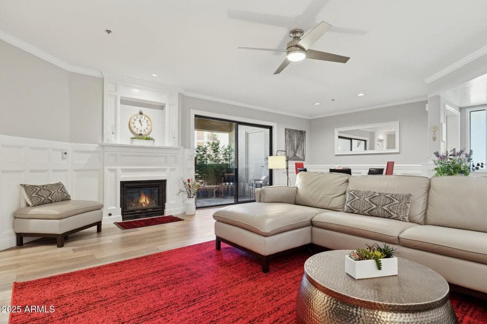 Gas fireplace for the cooler days (gas utility is included in HOA).