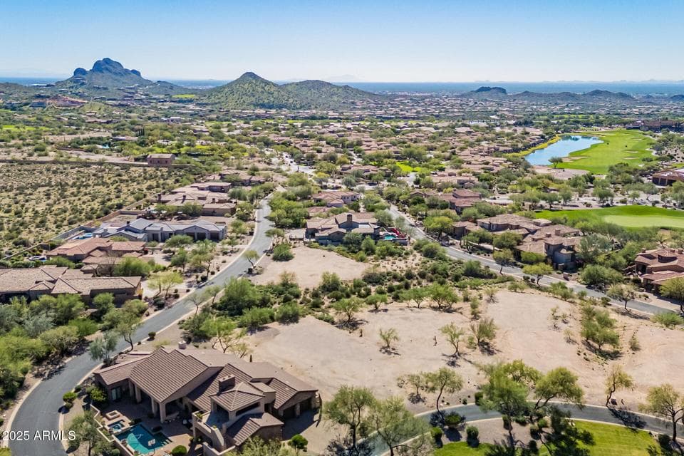 Lot 36 is at the higher elevation within the Superstition Foothills community