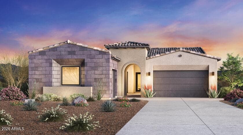 Exterior Elevation Rendering - Color Scheme varies