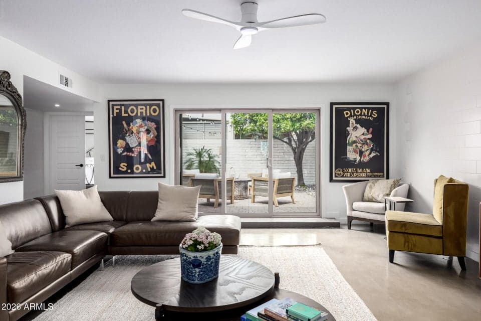 Great room with access to North exposure patio
