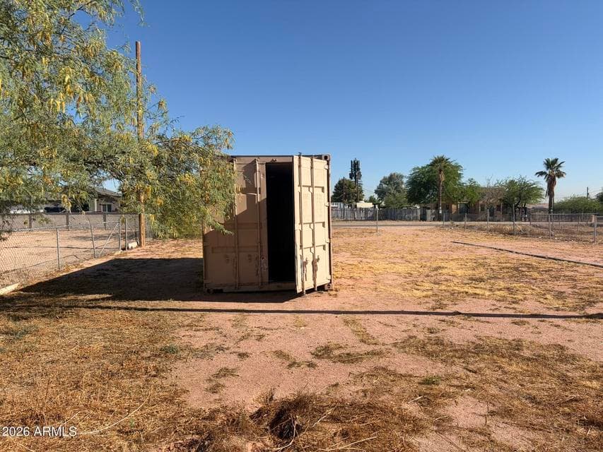 View from rear of lot facing North