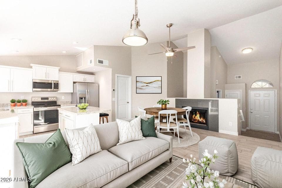 Virtually Staged- This layout was intelligently redesigned to maximize both comfort & convenience. Originally a 2-bathroom unit, this home now boasts 2.5 elegantly appointed bathrooms.