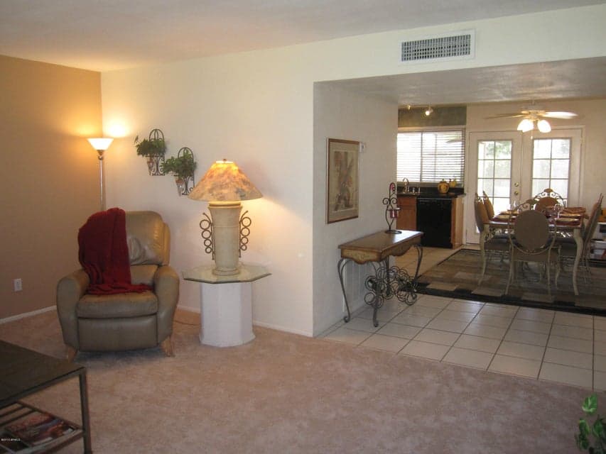 Great open floor plan with LR/DR/Kitchen to French doors to patio and outside fun.