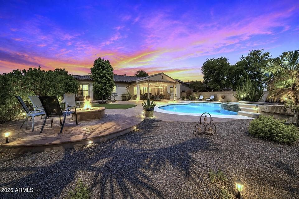 Resort Style Oasis, Pool, Spa, Fire Pit, Pergola & Extended Patio