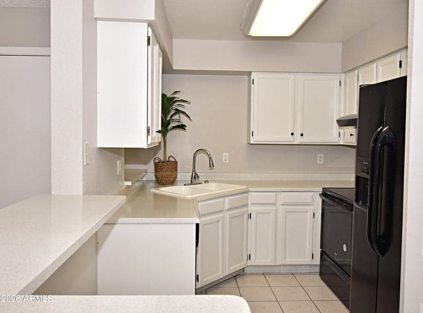 Professionally Refinished Cabinets and Countertops. Classy and equipped with Ample Counter and Cabinet Storage Space