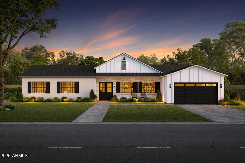 Exterior Modern Farmhouse Rendering