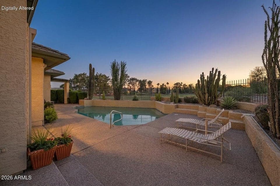 This beautiful home sits on the best lot in Biltmore Shores; with stunning views of Piestewa Peak and overlooks hole 1 of the Biltmore Links golf course.